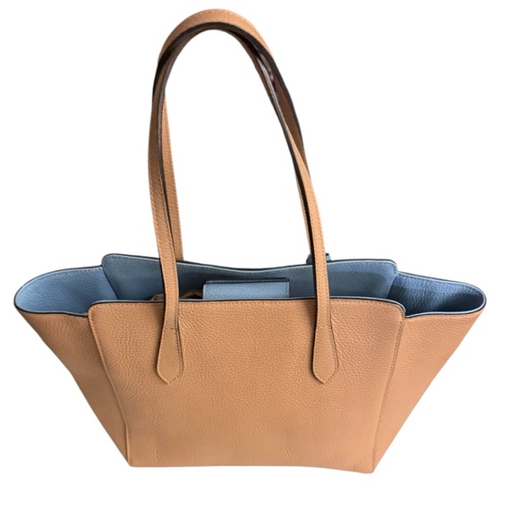 Gucci Swing tote bag in beige/tan pebbled leather EUC - Picture 2 of 7